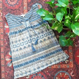 Lucky Brand Aztec Tank Top